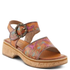 L Artiste Sandals|Women's L'Artiste By Spring Step Kenna Sandal Camel Multi