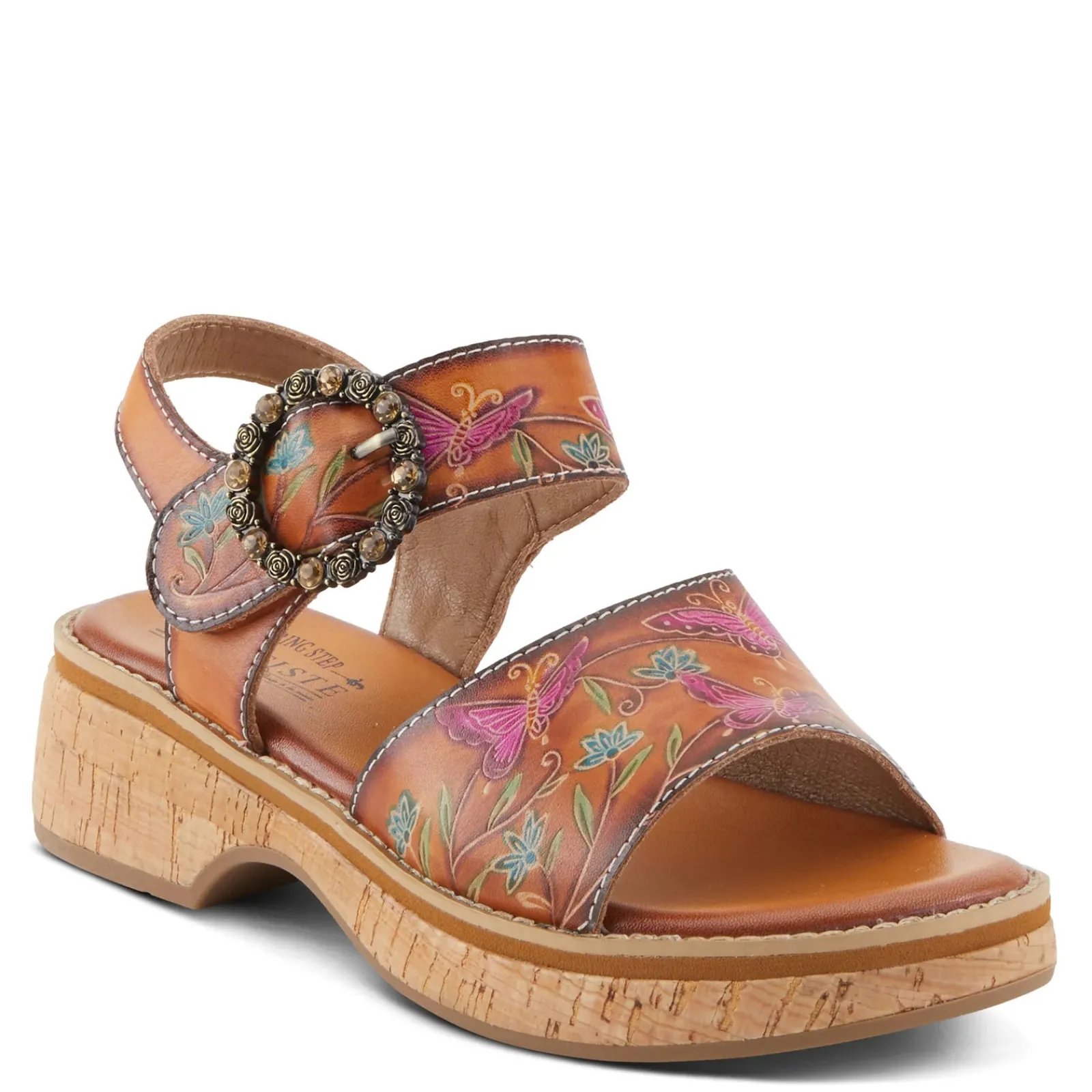 L Artiste Sandals|Women's L'Artiste By Spring Step Kenna Sandal Camel Multi