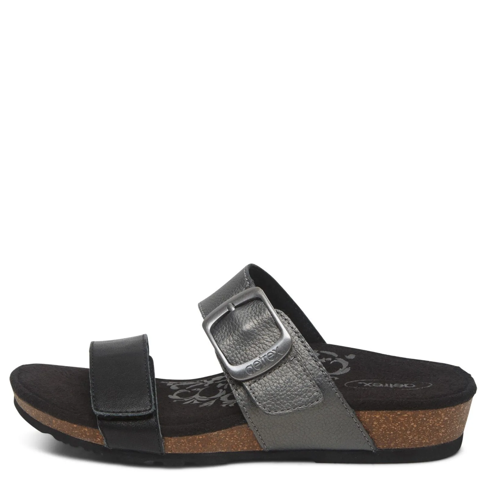 Aetrex Wedges|Women's , Daisy Sandal Black
