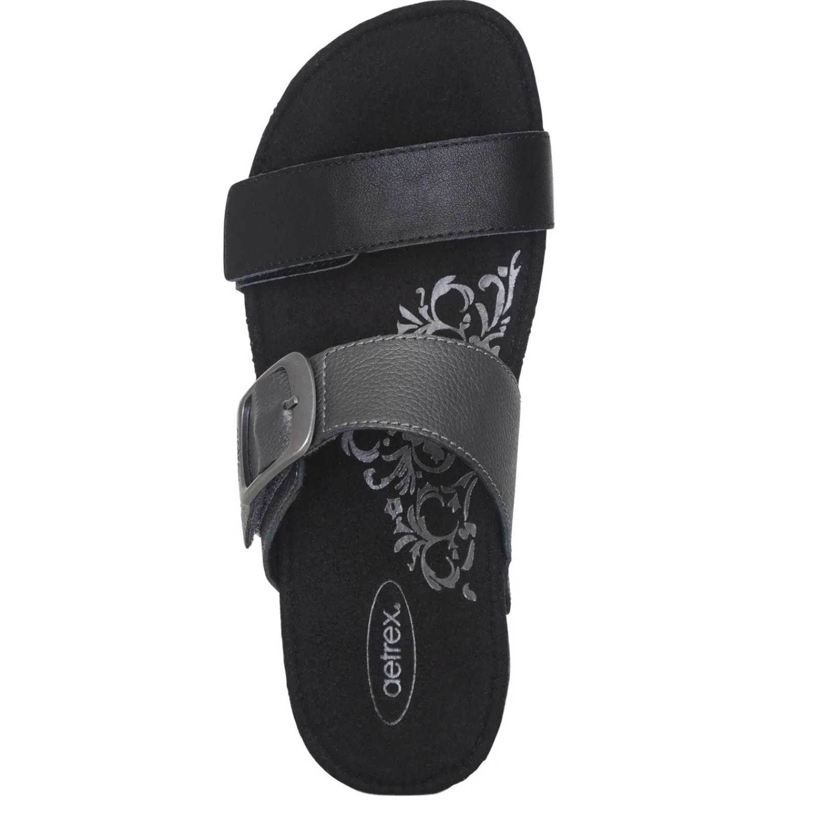 Aetrex Wedges|Women's , Daisy Sandal Black