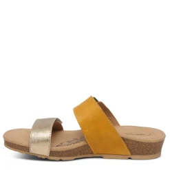 Aetrex Wedges|Women's , Daisy Sandal Yellow