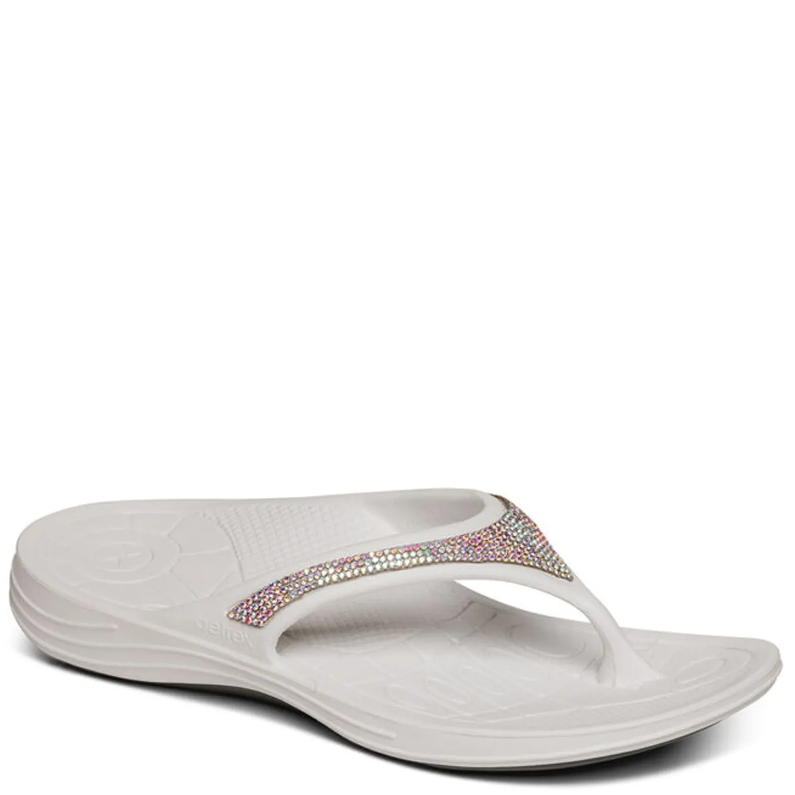 Aetrex Sandals|Women's , Fiji Sparkle Sandal White