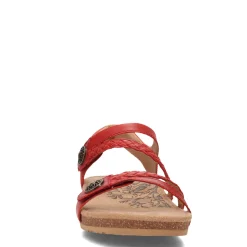 Aetrex Wedges|Women's , Jillian Sandal Red