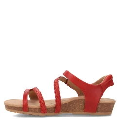 Aetrex Wedges|Women's , Jillian Sandal Red
