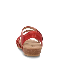 Aetrex Wedges|Women's , Jillian Sandal Red