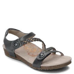 Aetrex Wedges|Women's , Jillian Sandal Gunmetal