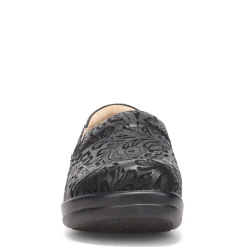 Alegria Work & Safety|Women's , Keli Professional Clog Black Embossed Paisley