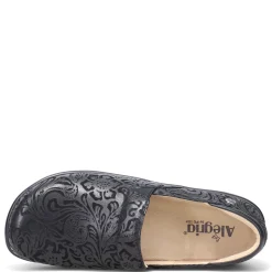 Alegria Work & Safety|Women's , Keli Professional Clog Black Embossed Paisley