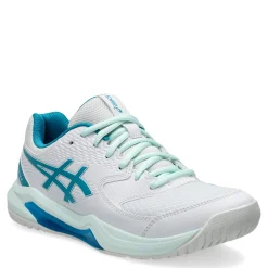 ASICS Sneakers & Athletic|Women's , GEL-Dedicate 8 Tennis Shoe White/Teal Blue