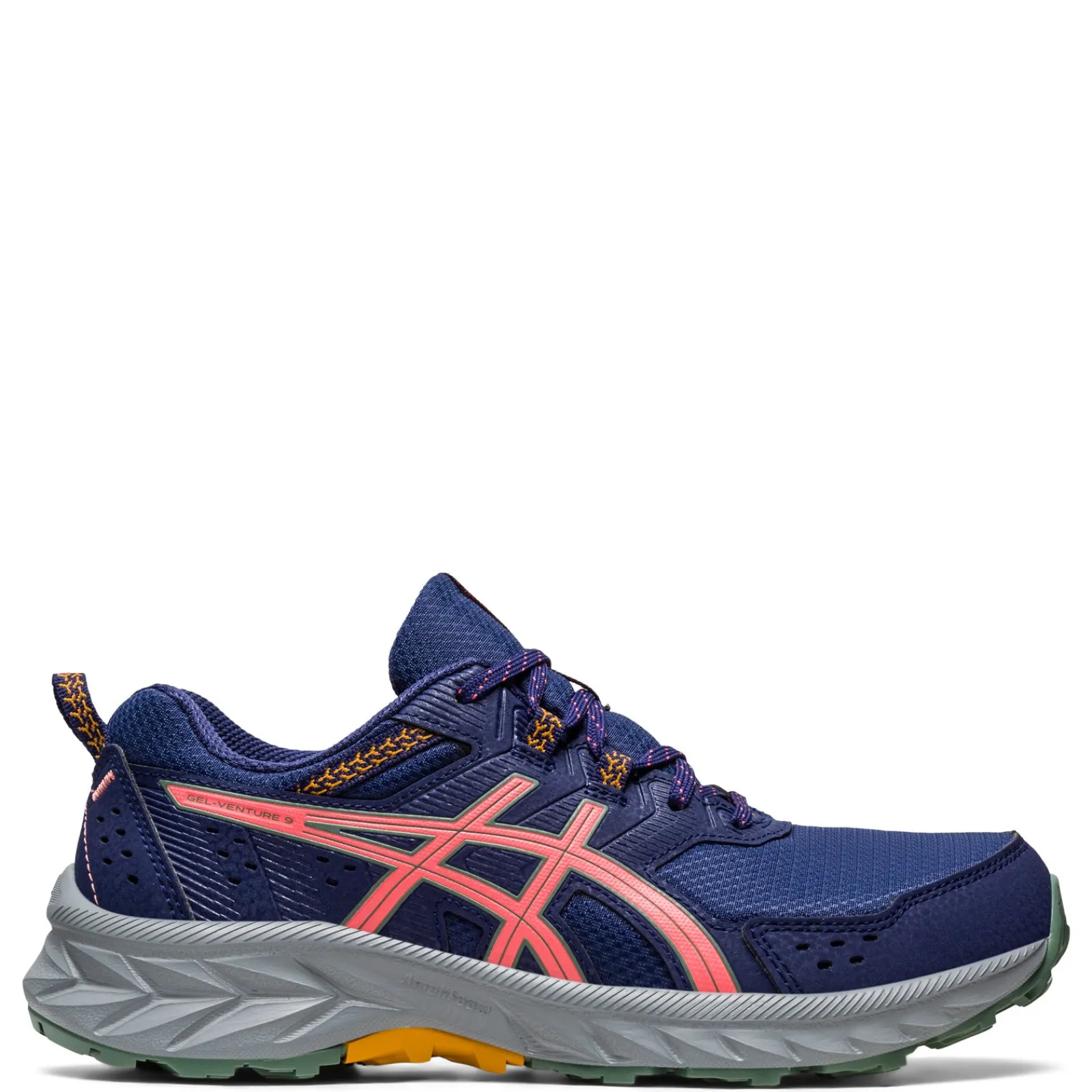 ASICS Sneakers & Athletic|Women's , GEL-Venture 9 Trail Running Shoe - Wide Width Indigo Blue/Papaya