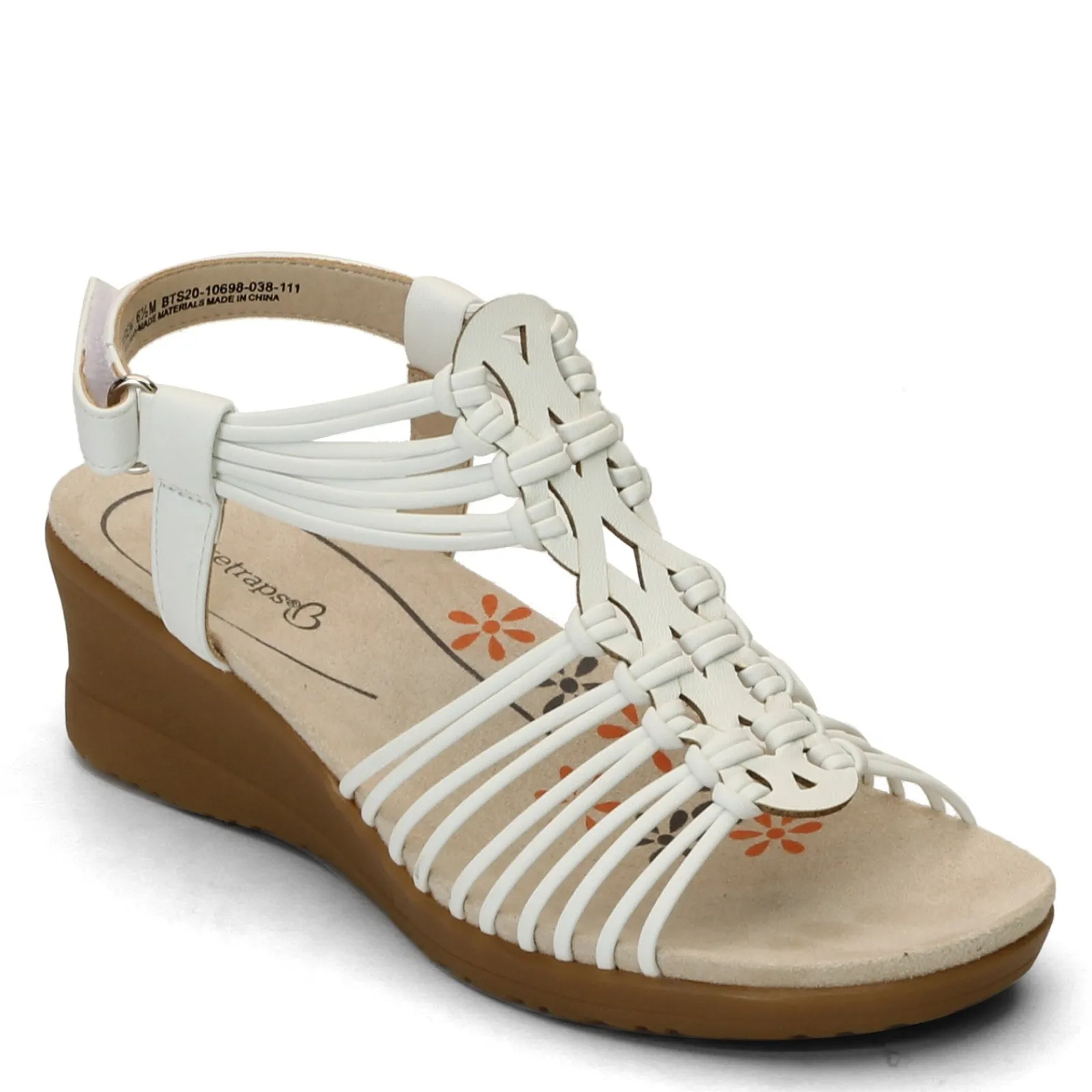Baretraps Wedges|Women's , Taren Sandal White