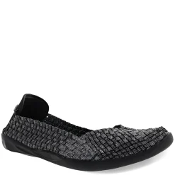 Bernie Mev Flats|Women's , Catwalk Slip-On Black Shimmer