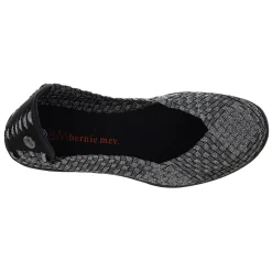 Bernie Mev Flats|Women's , Catwalk Slip-On Black Shimmer