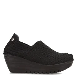 Bernie Mev Slip-On Shoes|Women's , Gem Slip-on Wedge Shoe Black