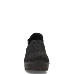 Bernie Mev Slip-On Shoes|Women's , Gem Slip-on Wedge Shoe Black