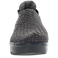 Bernie Mev Slip-On Shoes|Women's , Gem Slip-On Grey Shimmer