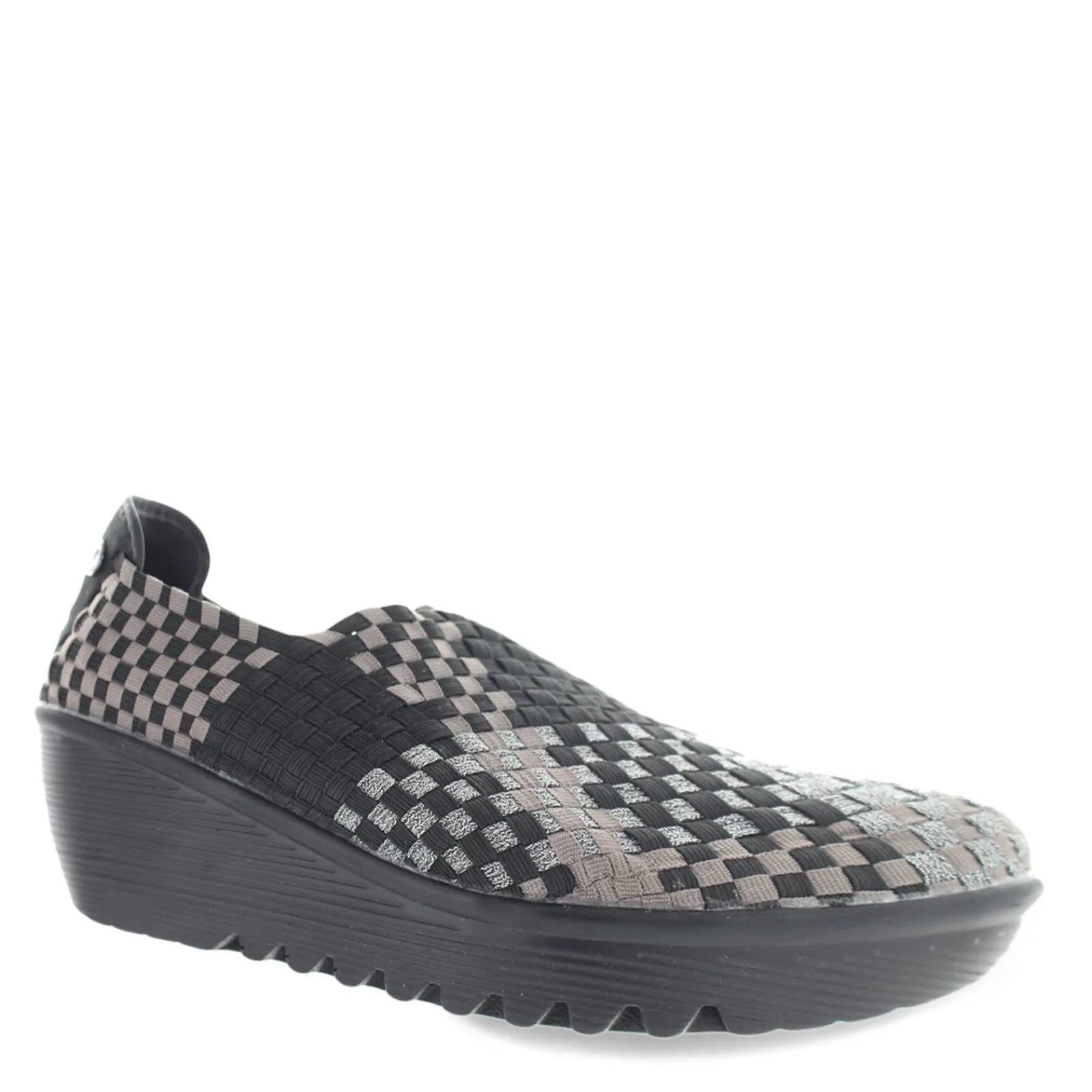 Bernie Mev Wedges|Women's , Gem Slip-On Pewter Multi