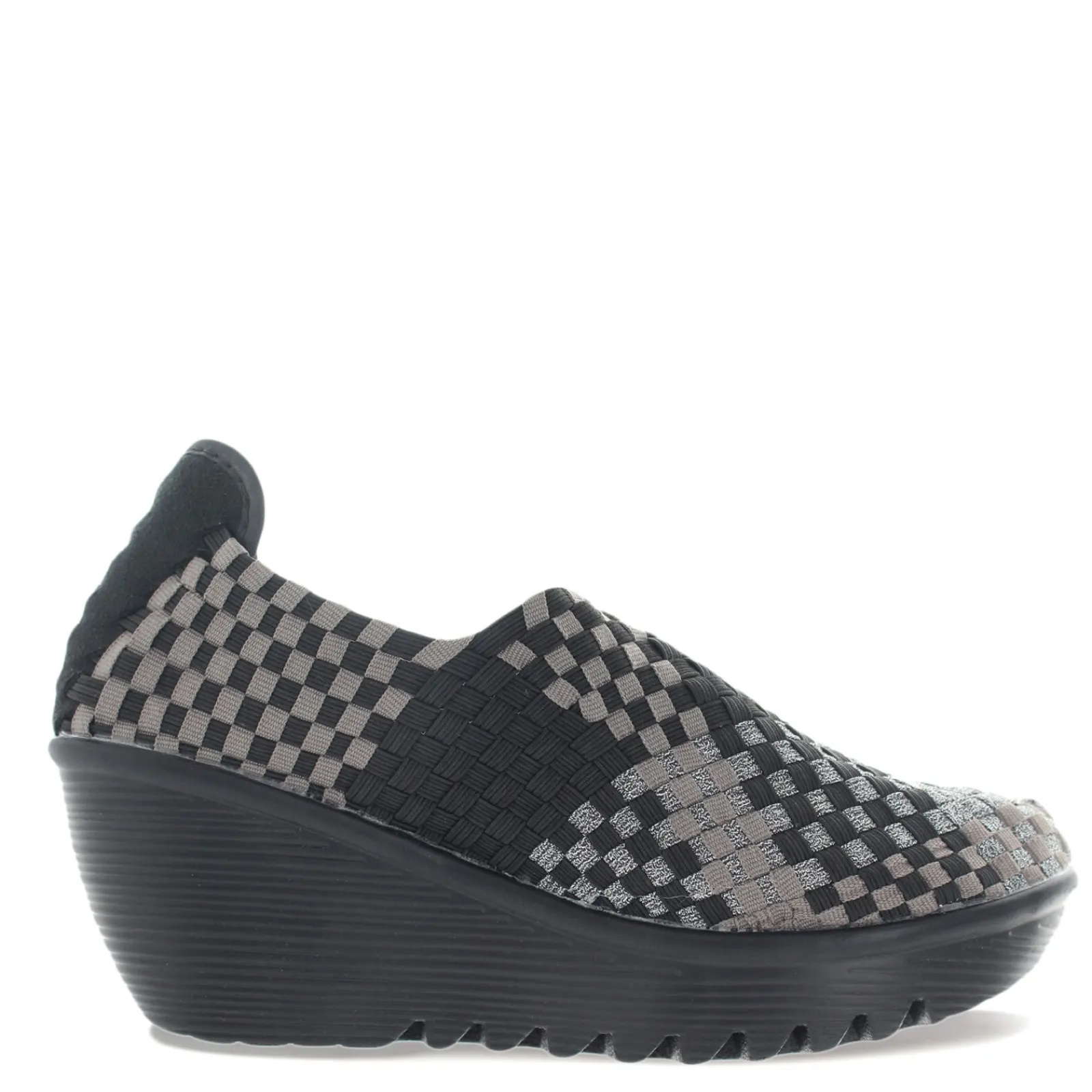 Bernie Mev Wedges|Women's , Gem Slip-On Pewter Multi