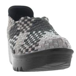 Bernie Mev Wedges|Women's , Gem Slip-On Pewter Multi