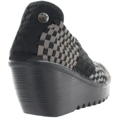 Bernie Mev Wedges|Women's , Gem Slip-On Pewter Multi