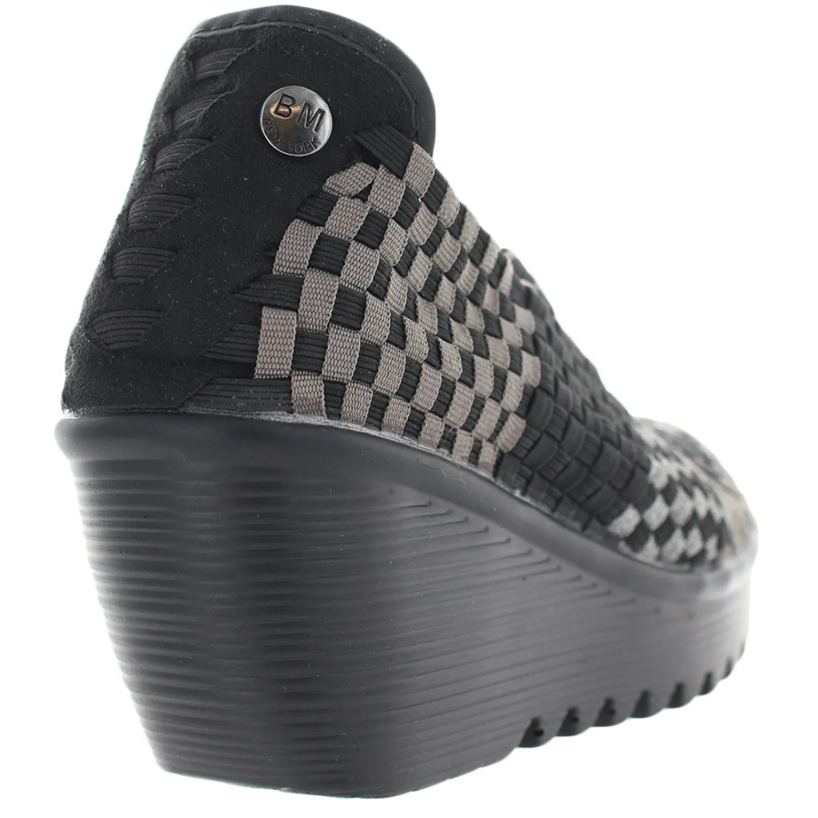 Bernie Mev Wedges|Women's , Gem Slip-On Pewter Multi