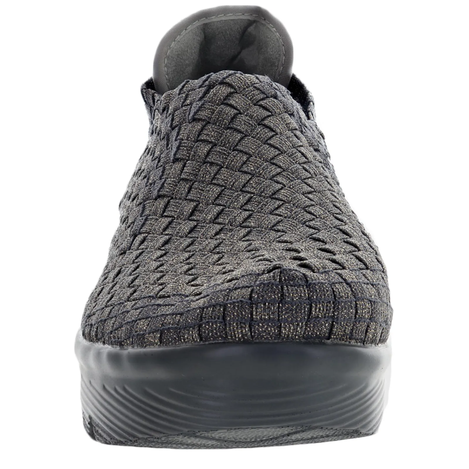 Bernie Mev Wedges|Women's , Gem Slip-On Grey Shimmer