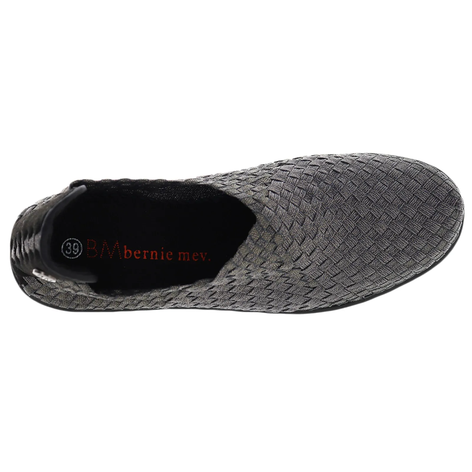 Bernie Mev Wedges|Women's , Gem Slip-On Grey Shimmer
