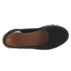 Bernie Mev Flats|Women's , Paula Slip-On Black