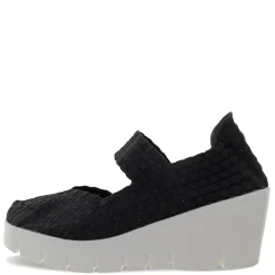 Bernie Mev Wedges|Women's , Venti Lulia Slip-On Black