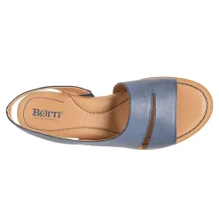 Born Wedges|Women's , Crista Sandal Navy