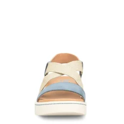 Born Wedges|Women's , Kasady Sandal Blue Beige