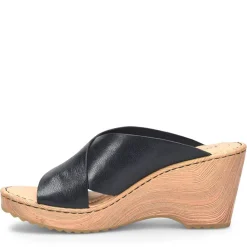 Born Wedges|Women's , Nora Sandal Black