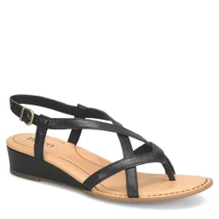 Born Wedges|Women's , Sibyl Sandal Black