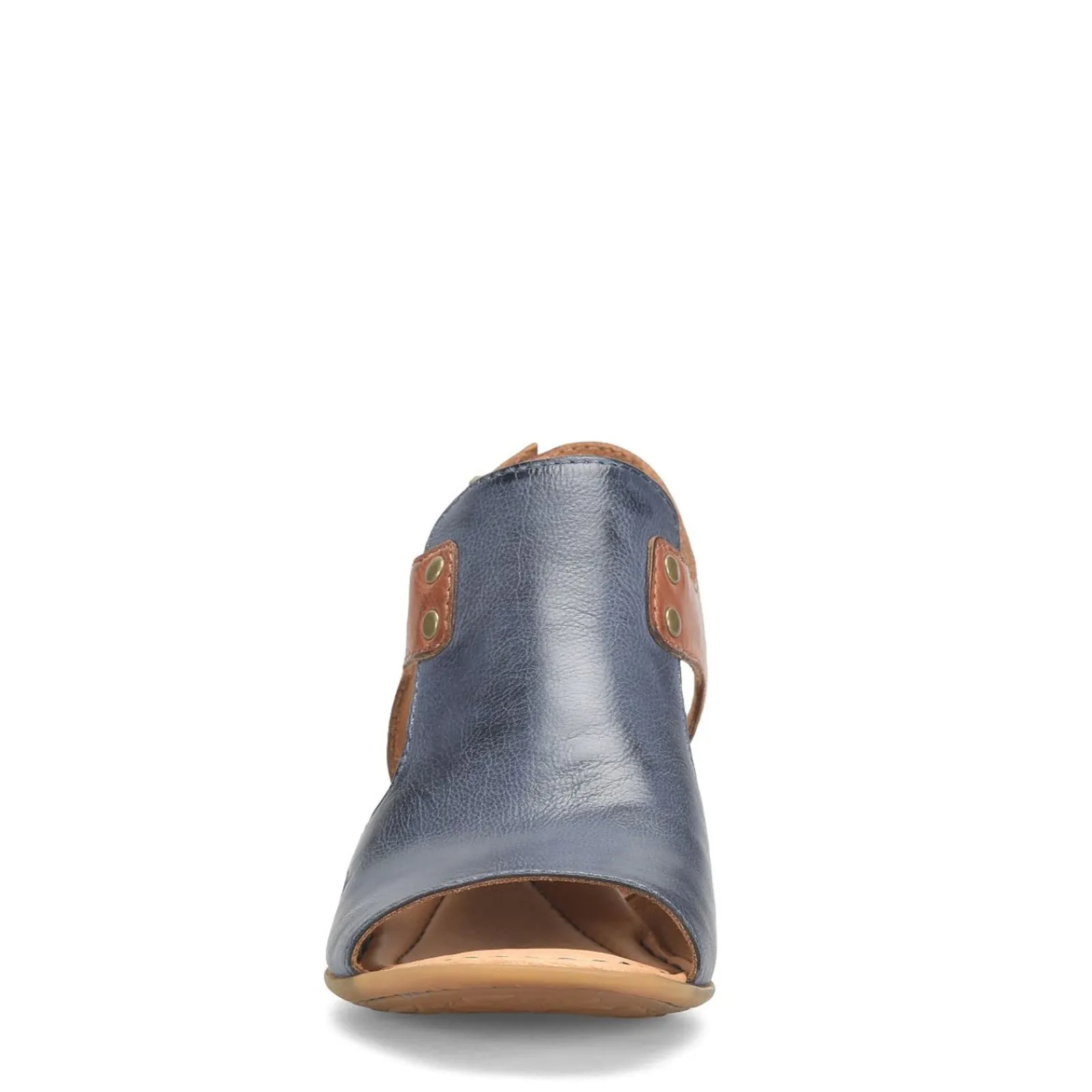 Born Pumps & Heels|Women's , Sylvie Sandal Navy/Brown