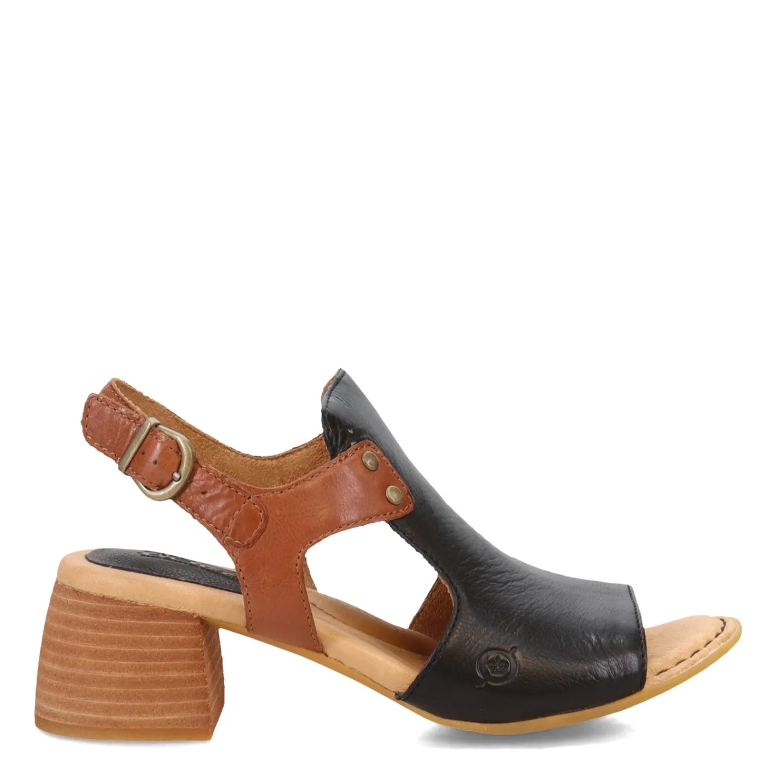 Born Pumps & Heels|Women's , Sylvie Sandal Black/Brown