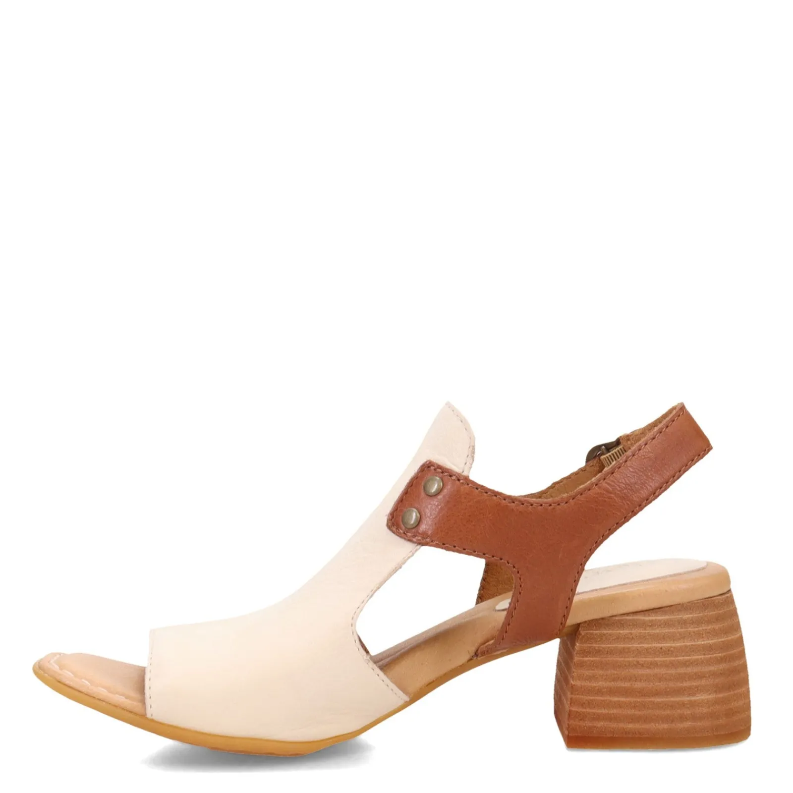 Born Pumps & Heels|Women's , Sylvie Sandal White/Brown