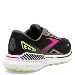 Brooks Sneakers & Athletic|Women's , Adrenaline GTS 23 Running Shoe Black/Pink/Green