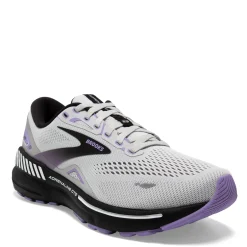 Brooks Sneakers & Athletic|Women's , Adrenaline GTS 23 Running Shoe - Wide Width Grey/Purple/Black