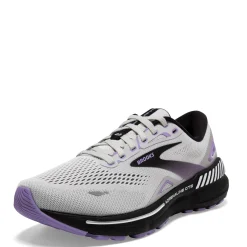 Brooks Sneakers & Athletic|Women's , Adrenaline GTS 23 Running Shoe - Wide Width Grey/Purple/Black
