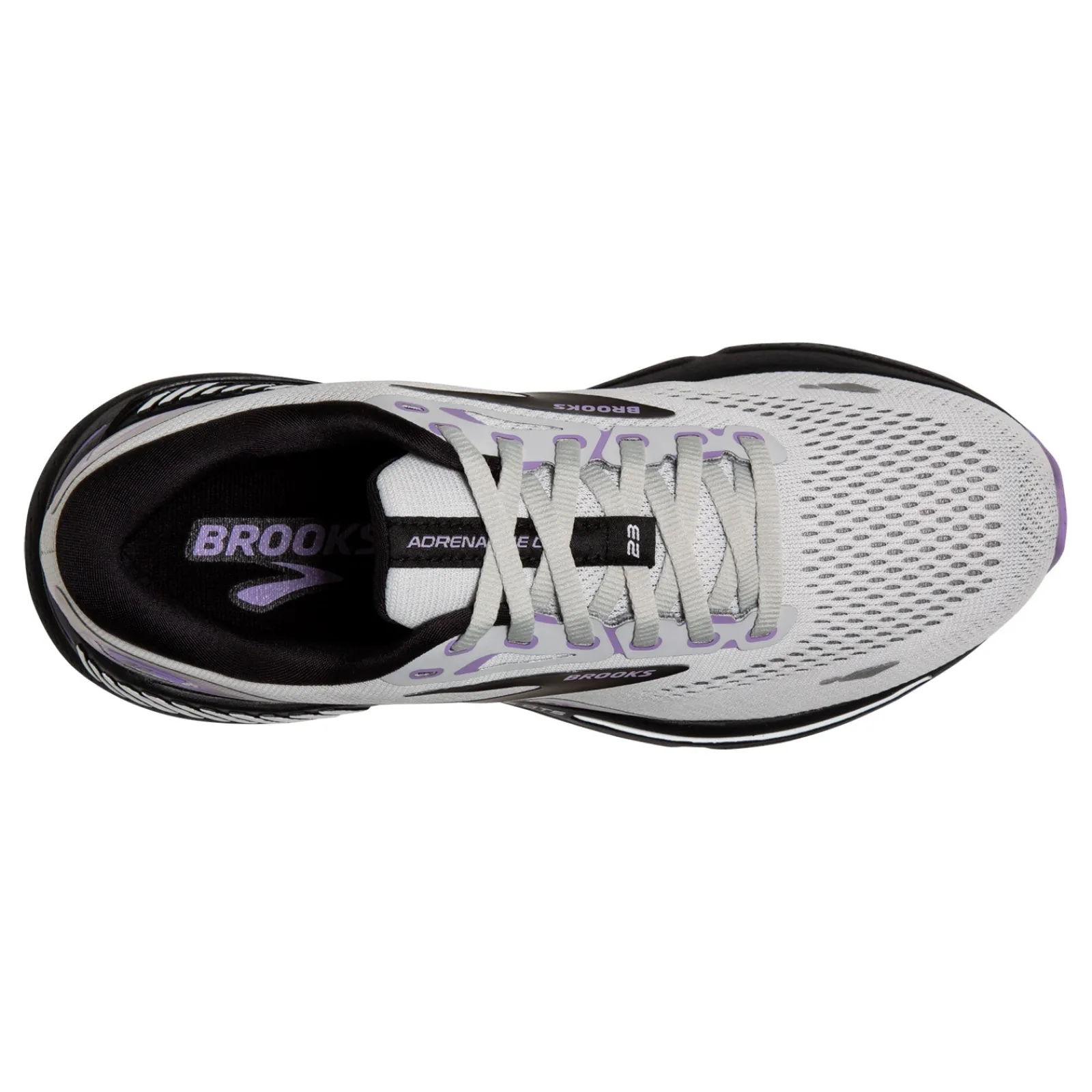Brooks Sneakers & Athletic|Women's , Adrenaline GTS 23 Running Shoe - Wide Width Grey/Purple/Black