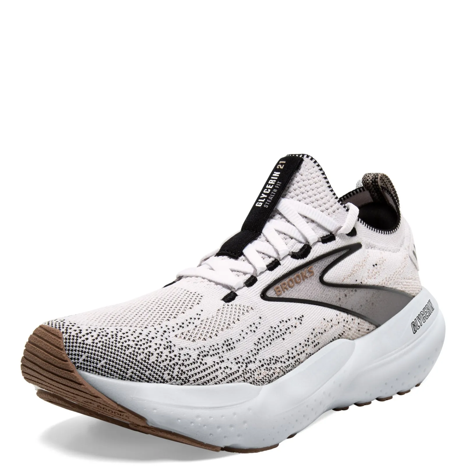 Brooks Sneakers & Athletic|Women's , Glycerin Stealthfit 21 Running Shoe White/Grey/Black