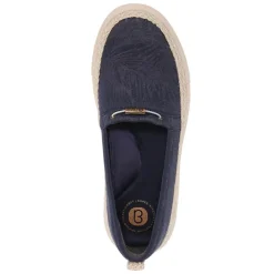 Bzees Slip-On Shoes|Women's , Maui Slip-On Navy Blazer Palm Leaf