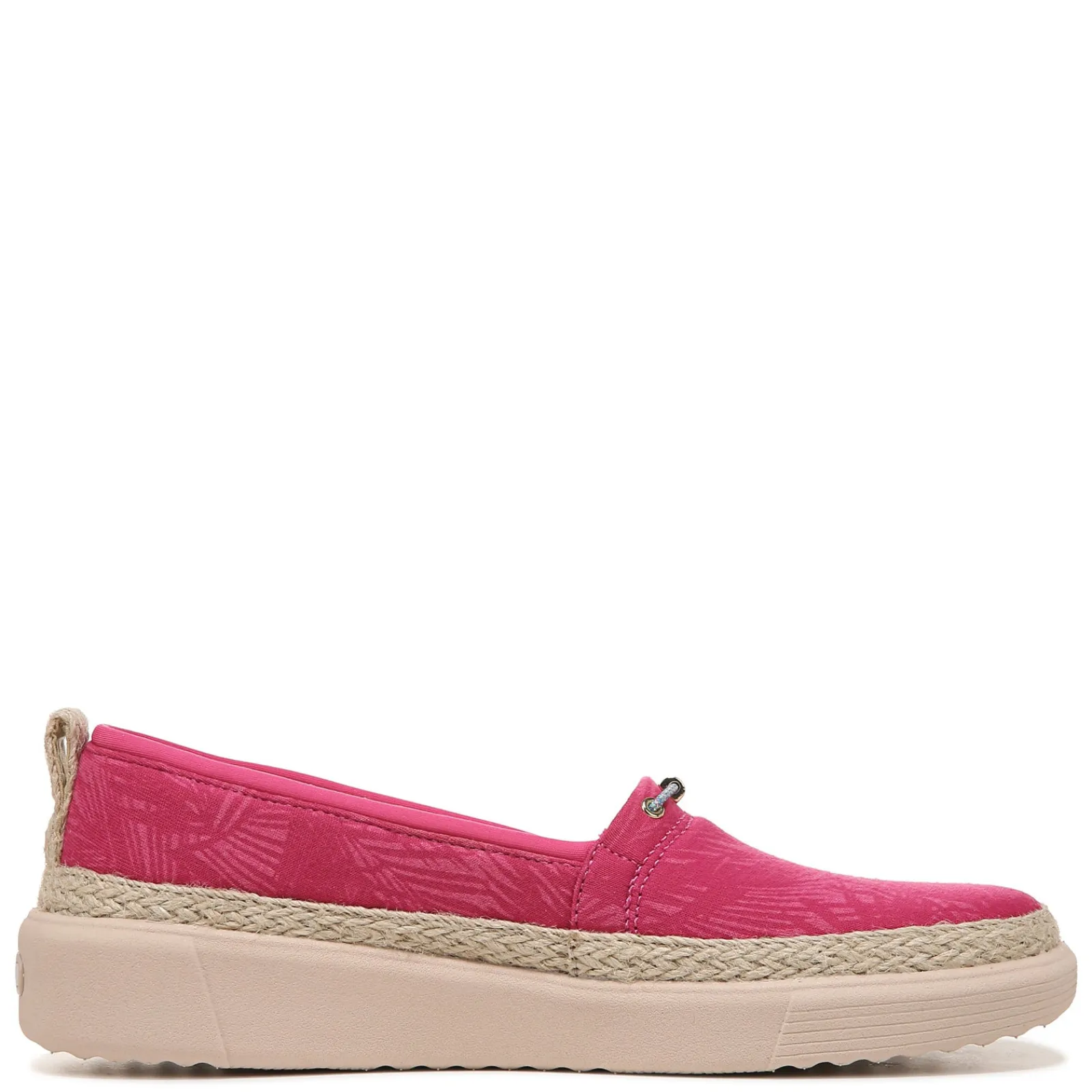 Bzees Slip-On Shoes|Women's , Maui Slip-On Paradise Pink Palm Leaf