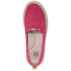 Bzees Slip-On Shoes|Women's , Maui Slip-On Paradise Pink Palm Leaf