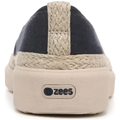 Bzees Loafers|Women's , Maui Slip-On Navy Blazer Palm Leaf