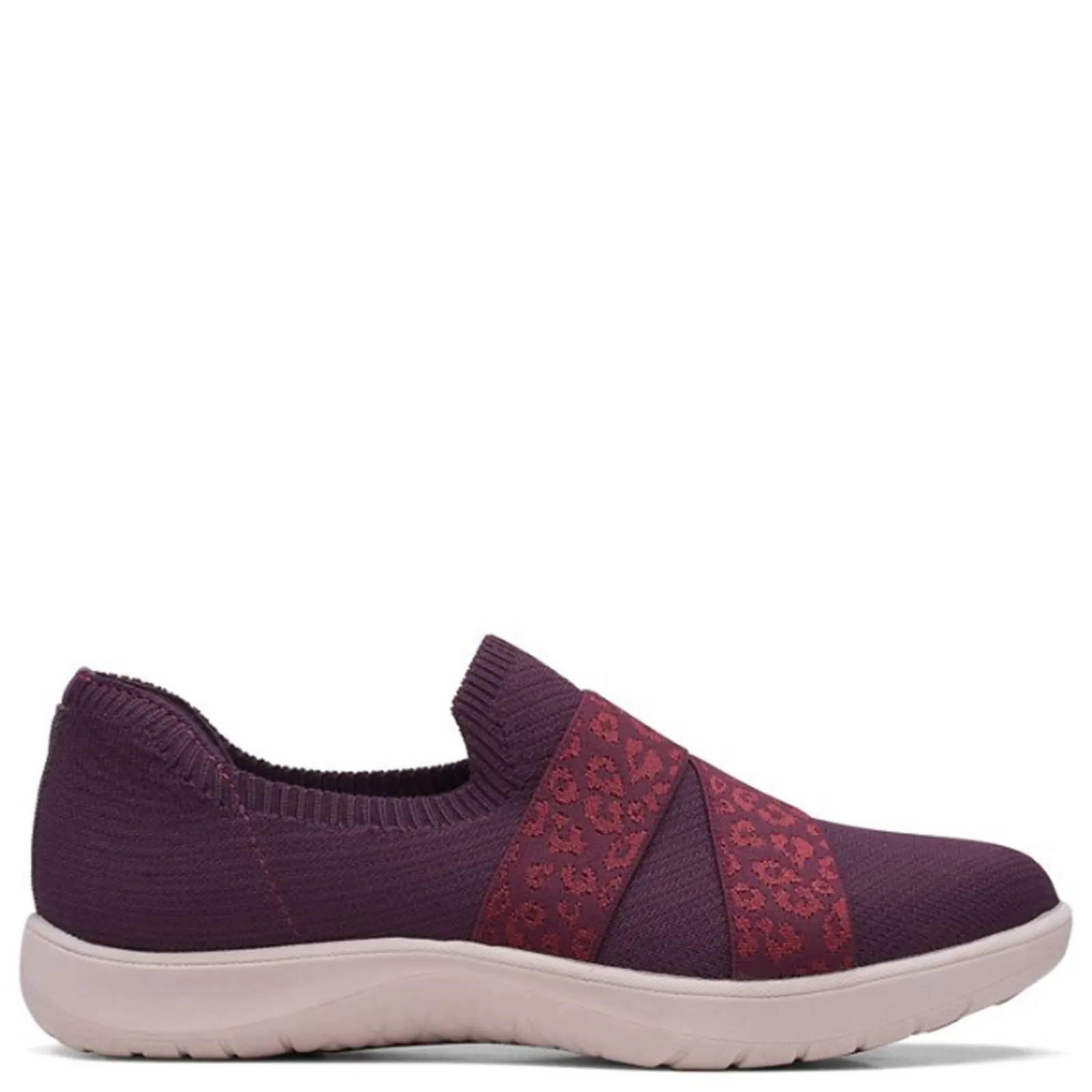 Clarks Sneakers & Athletic|Women's , Adella Stride Slip-On Burgundy