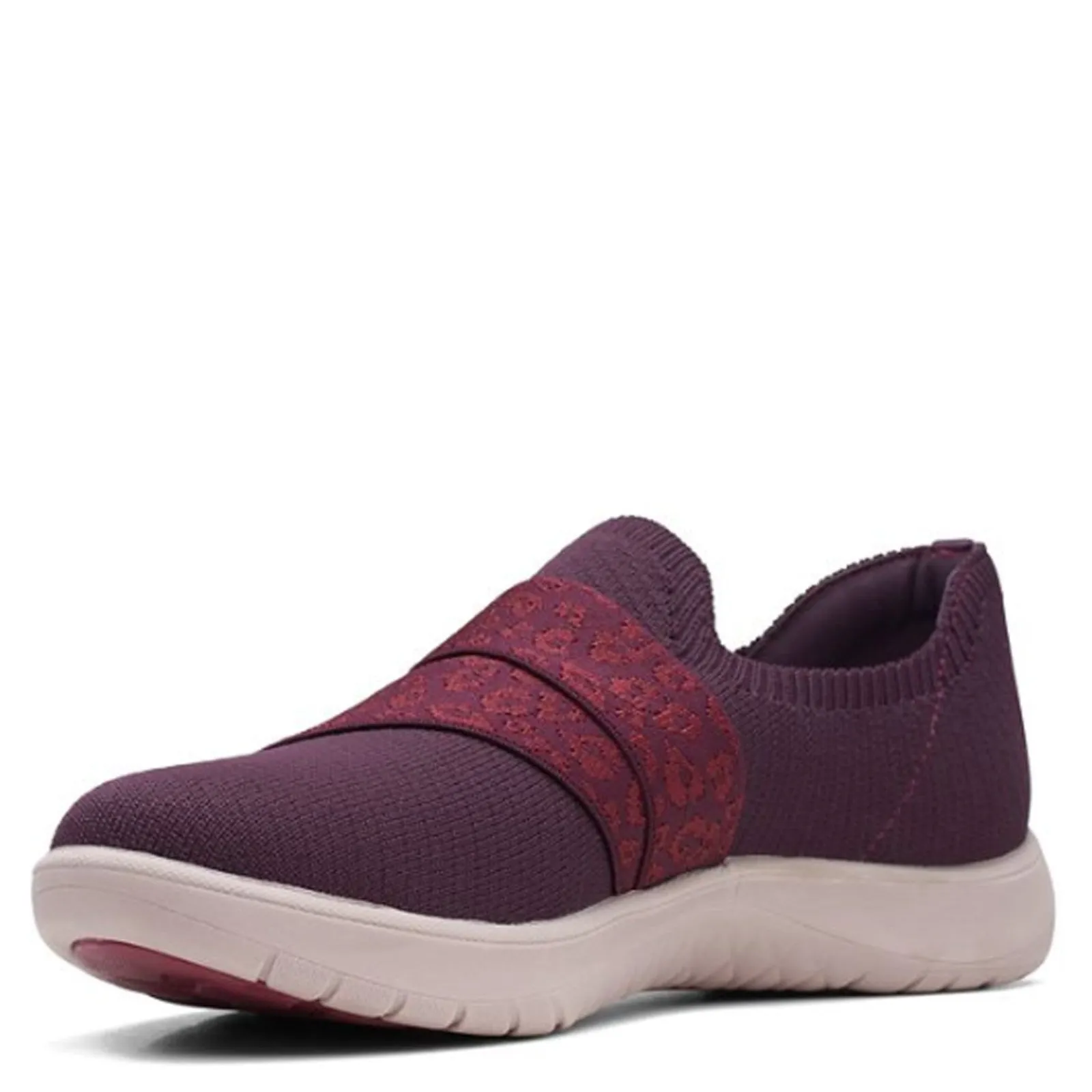 Clarks Sneakers & Athletic|Women's , Adella Stride Slip-On Burgundy