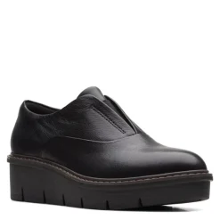 Clarks Loafers|Women's , Airabell Sky Slip-On Black
