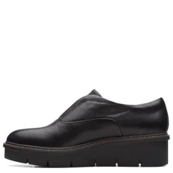 Clarks Wedges|Women's , Airabell Sky Slip-On Black