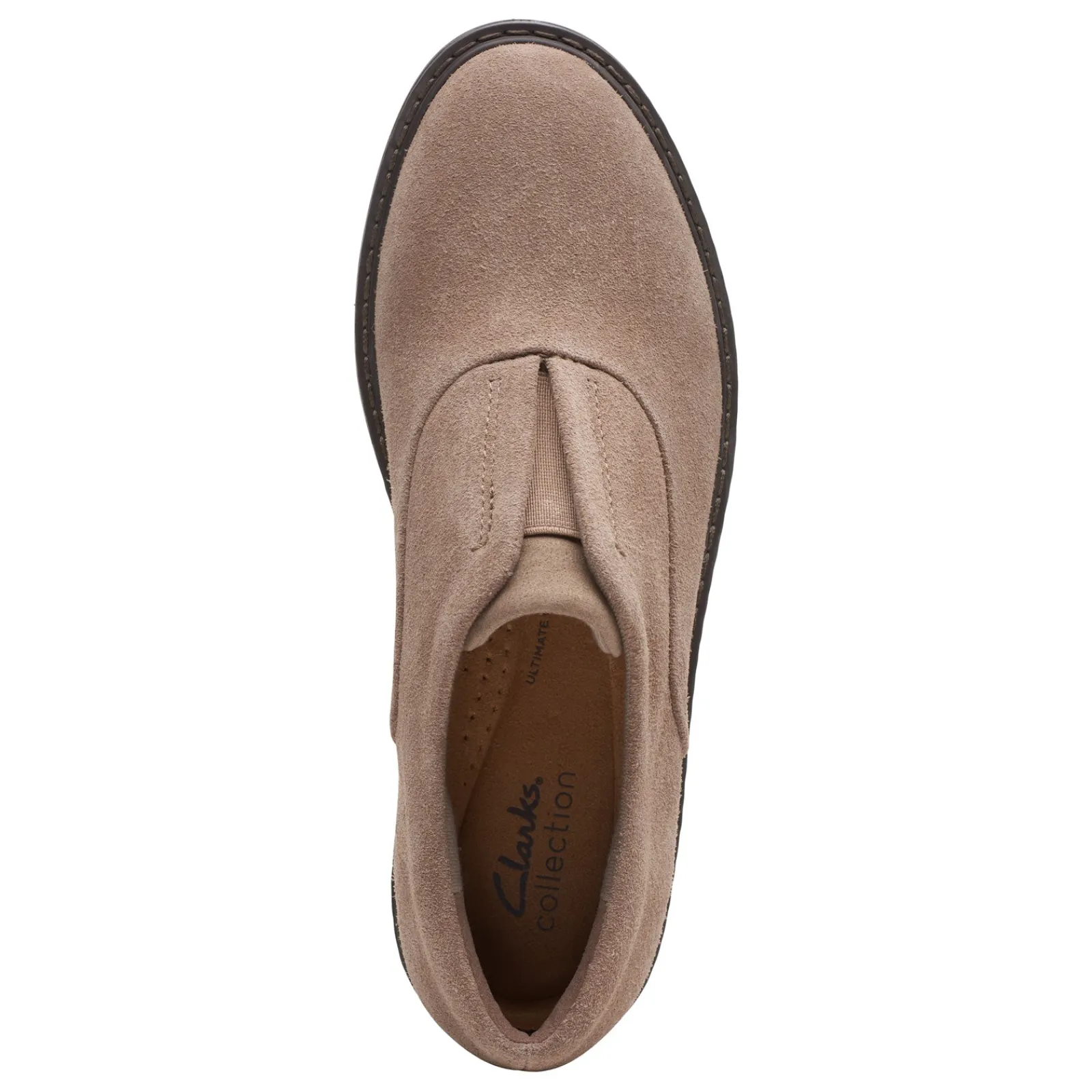 Clarks Wedges|Women's , Airabell Sky Slip-On Pebble Suede